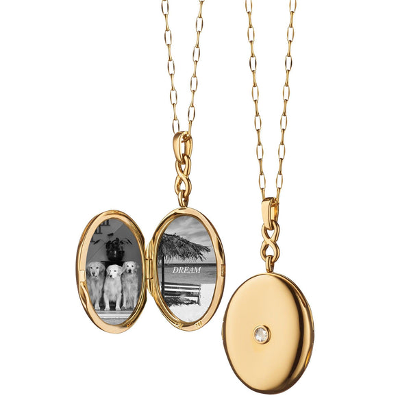 Infinity Diamond & Gold Locket Necklace - Gunderson's Jewelers