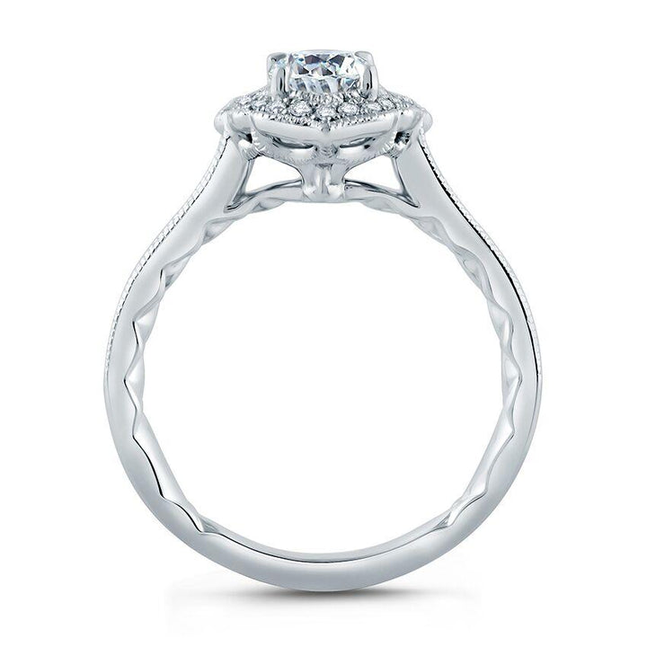 Intricate Floral Inspired Halo Diamond Engagement Ring – Gunderson's ...