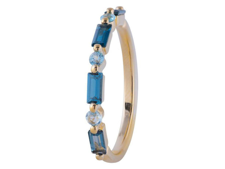 London Blue Topaz Baguette and Blue Topaz Ring - Gunderson's Jewelers