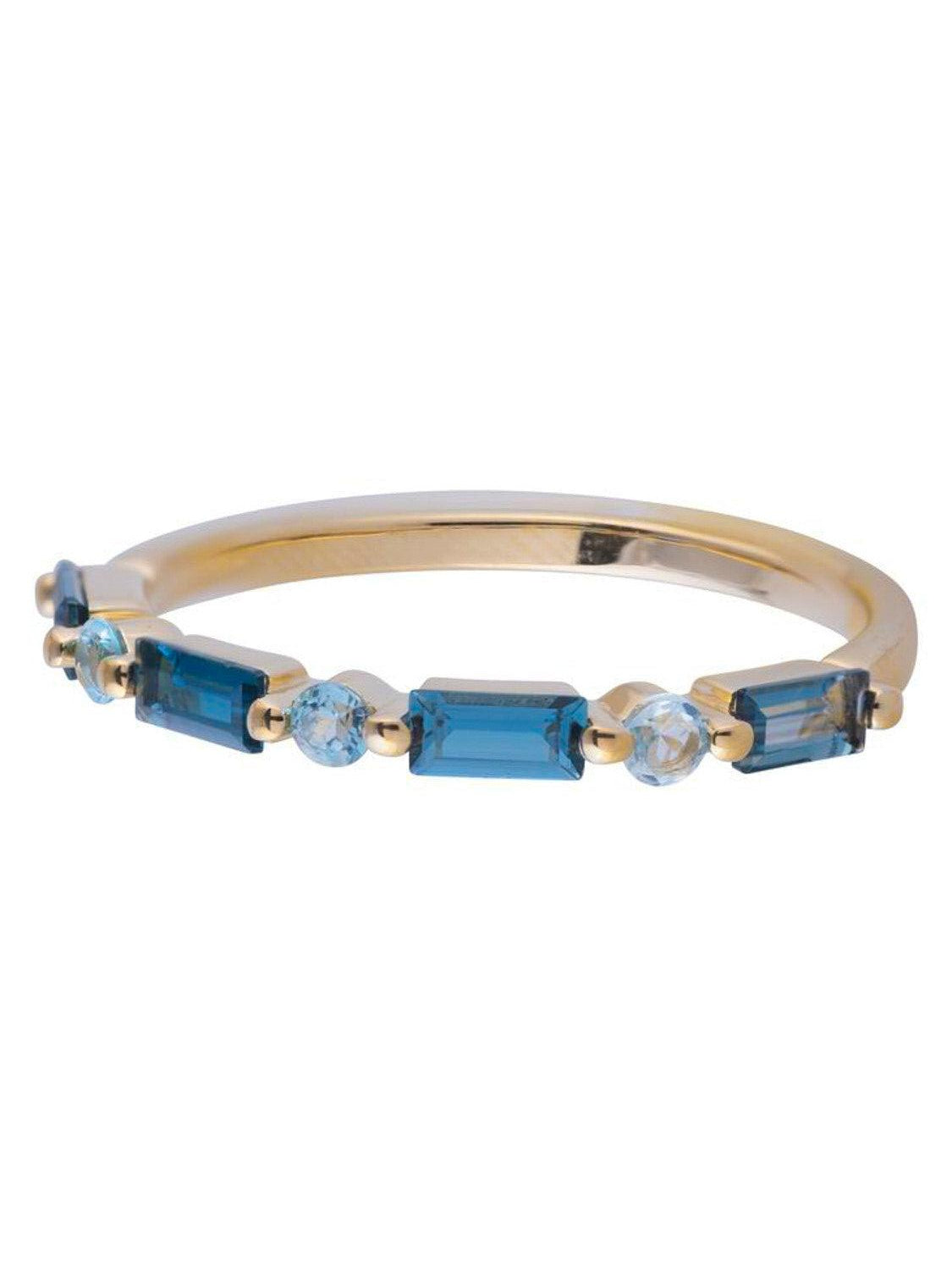 London Blue Topaz Baguette and Blue Topaz Ring - Gunderson's Jewelers