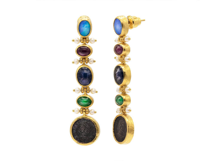 Long Drop Multi-Stone Earring - Gunderson's Jewelers