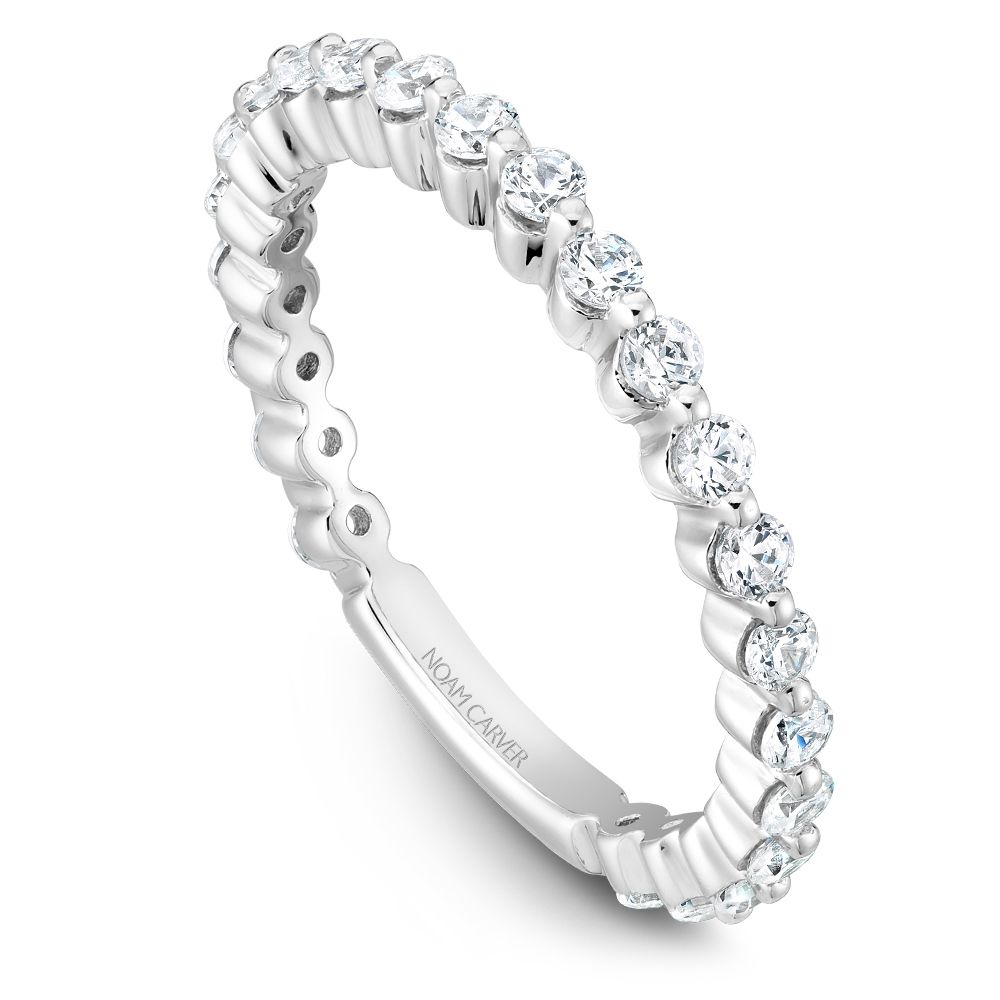 14K gold, 0.644 diamond bubble wedding/stackable band