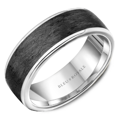 Forged Carbon Fiber Center with 14K White Gold Edge