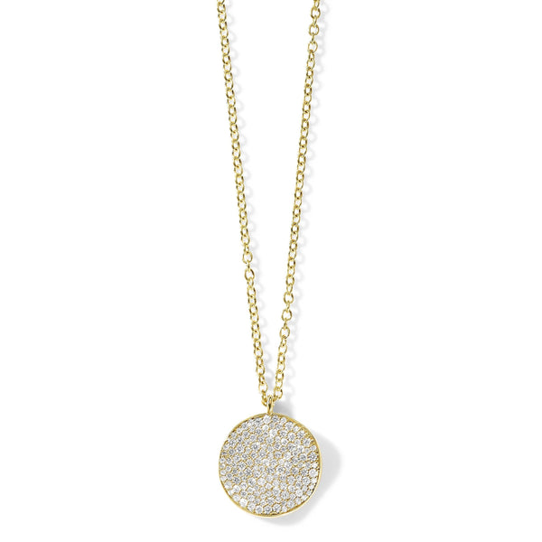 Medium Flower Pendant Necklace in 18K Gold with Diamonds - Gunderson's Jewelers