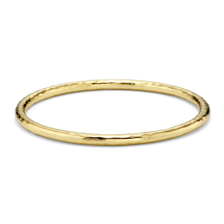 Medium Hammered Bangle in 18K Gold - Gunderson's Jewelers