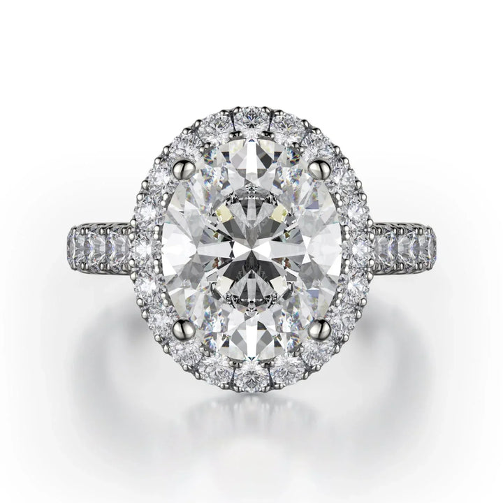 1.10ctw Diamond Oval Engagement Ring