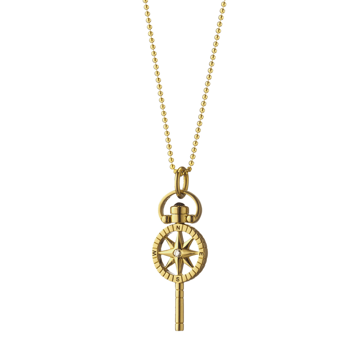 Mini "Adventure" Compass Key with Diamond - Gunderson's Jewelers