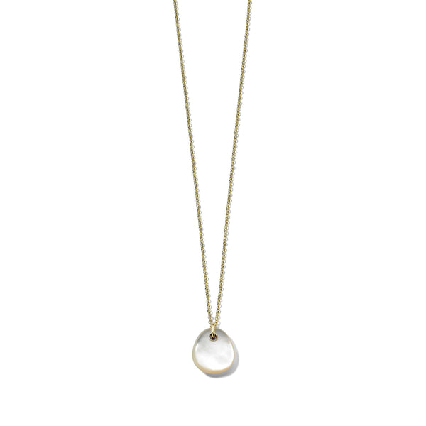 Mother-of-Pearl Pebble Pendant in 18K Gold - Gunderson's Jewelers