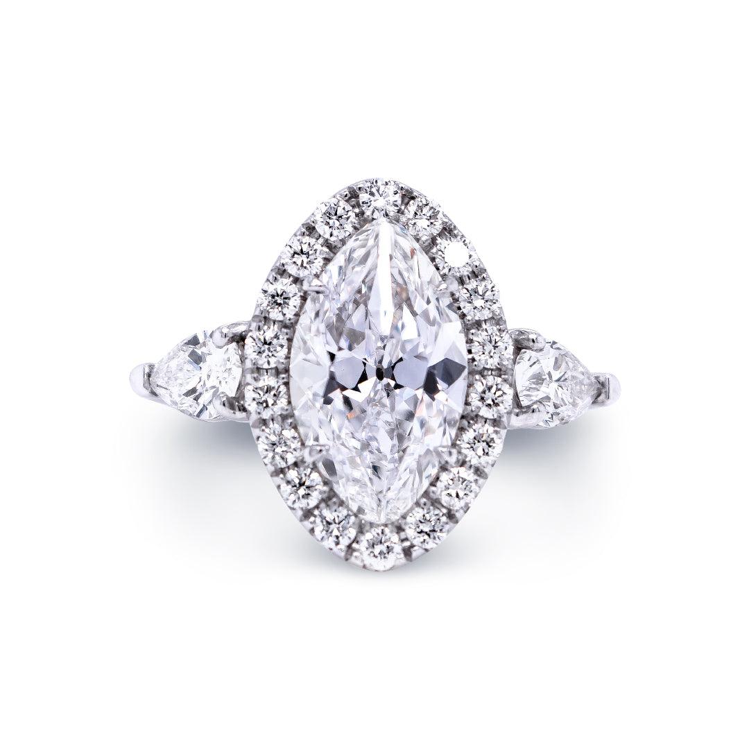 Oval Diamond Halo Engagement Ring - Gunderson's Jewelers