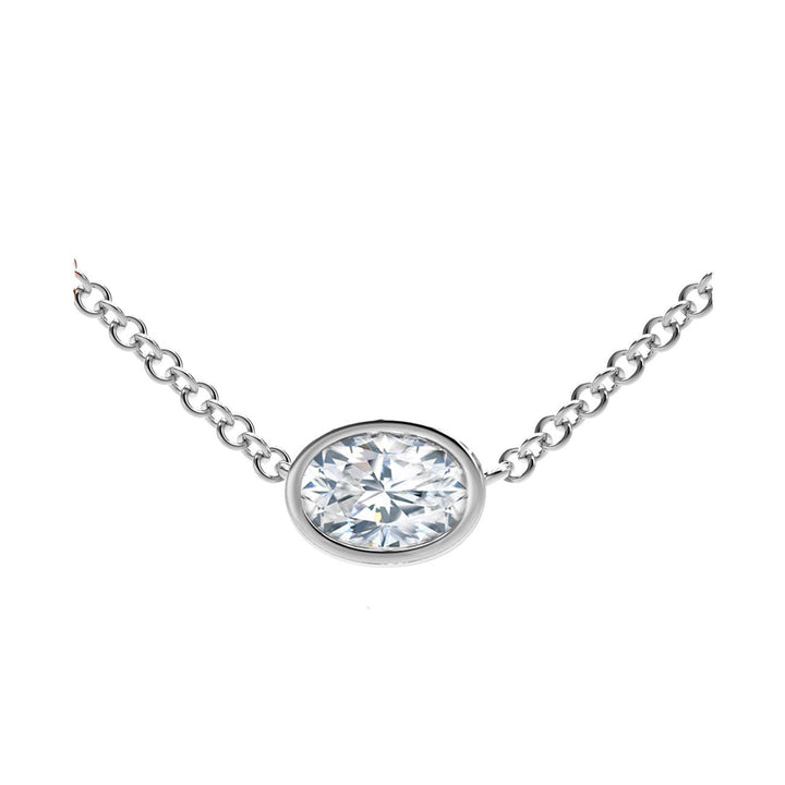 Oval Diamond Necklace - Gunderson's Jewelers