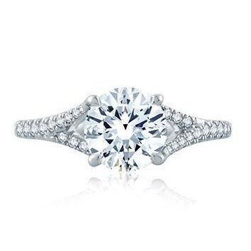 Pave Diamond Split Shank Engagement Ring – Gunderson's Jewelers