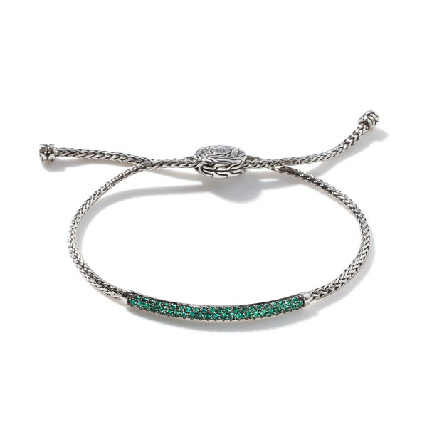 Pull Through Emerald Station Bracelet - Gunderson's Jewelers
