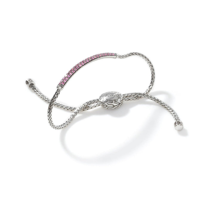 Pull Through Pink Tourmaline Station Bracelet - Gunderson's Jewelers