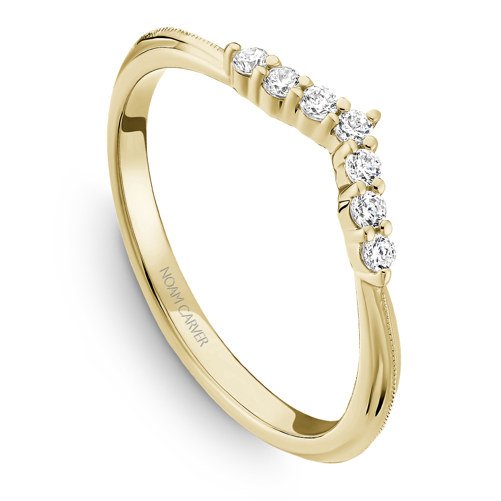 14K gold, 0.126 diamond wedding/stackable band