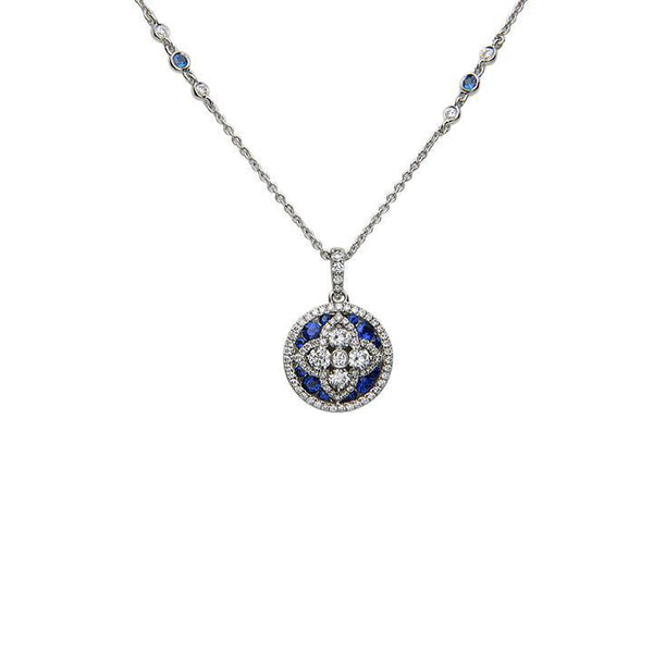Quatrefoil Round Diamond Necklace - Gunderson's Jewelers