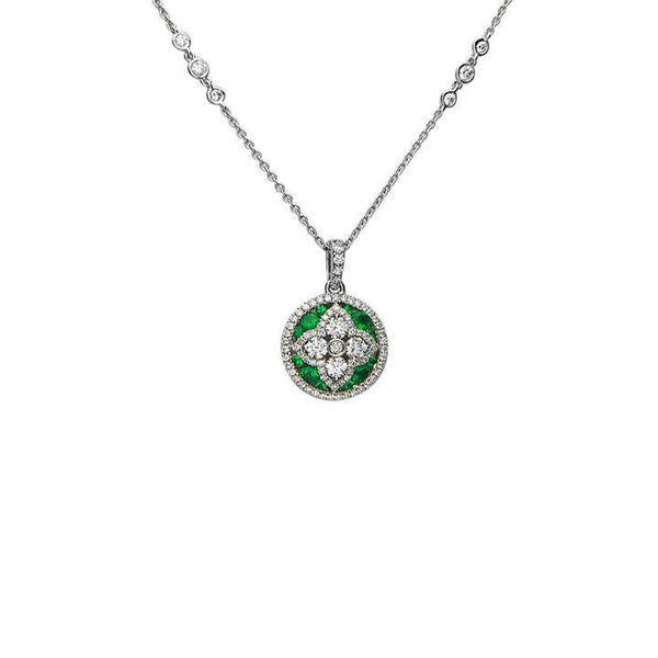 Quatrefoil Round Diamond Necklace - Gunderson's Jewelers