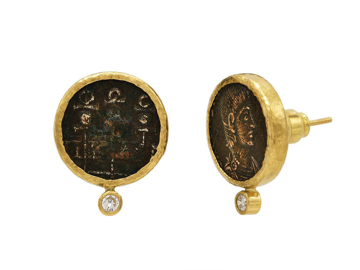 Roman Imperial Coin Stud Earring - Gunderson's Jewelers