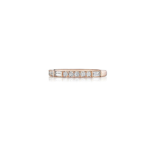 Round Brilliant and Baguette Diamond Band - Gunderson's Jewelers