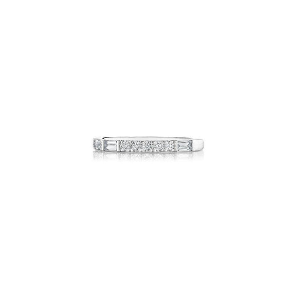 Round Brilliant and Baguette Diamond Band - Gunderson's Jewelers