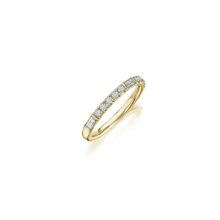 Round Brilliant and Baguette Diamond Band - Gunderson's Jewelers