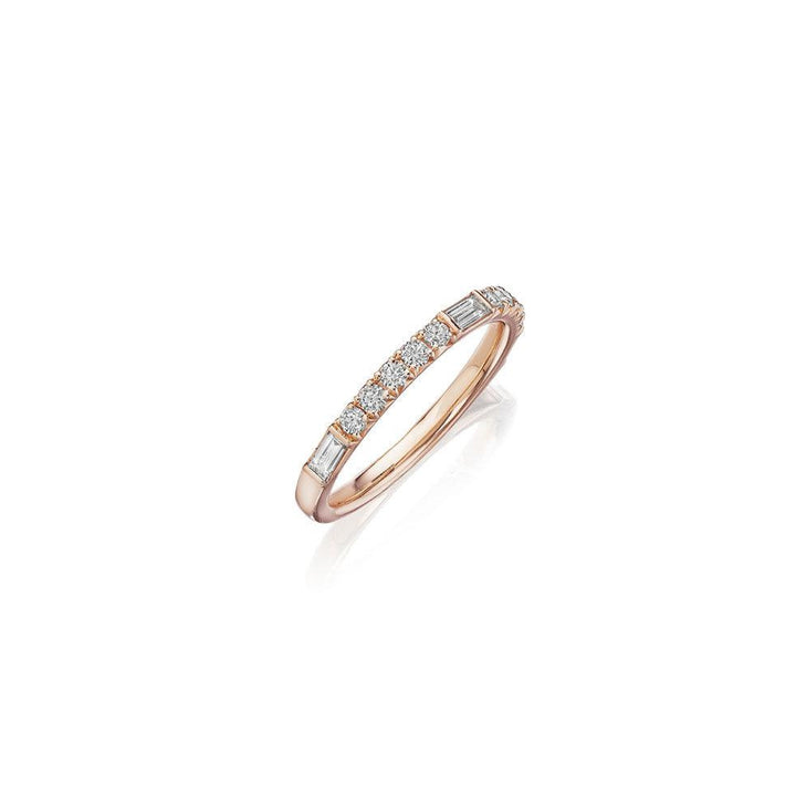 Round Brilliant and Baguette Diamond Band - Gunderson's Jewelers