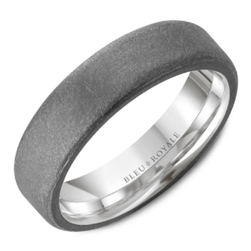 14K White Gold with Brushed Grey Tantalum