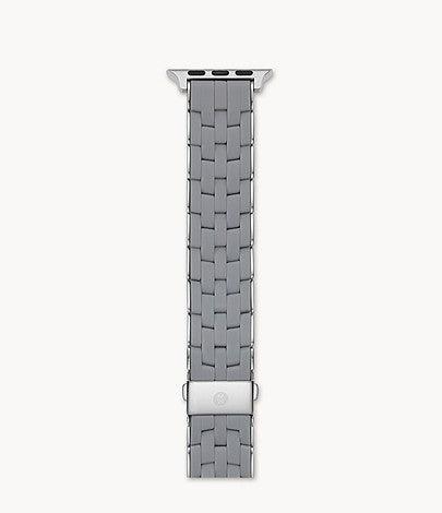 Slate and Stainless Silicone-Wrapped Bracelet Band for Apple Watch® - Gunderson's Jewelers