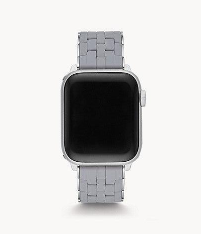 Slate and Stainless Silicone-Wrapped Bracelet Band for Apple Watch® - Gunderson's Jewelers