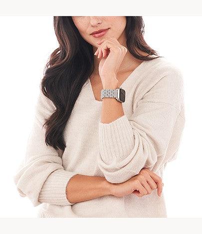 Slate and Stainless Silicone-Wrapped Bracelet Band for Apple Watch® - Gunderson's Jewelers