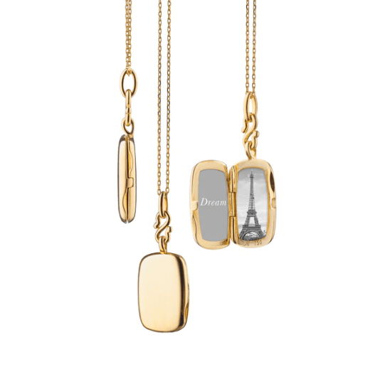 Slim "Britt" Gold Locket Necklace - Gunderson's Jewelers