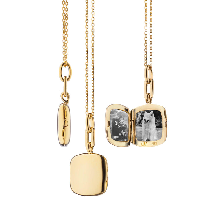 Slim "Viv" Gold Locket Necklace - Gunderson's Jewelers