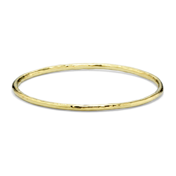 Small Hammered Bangle in 18K Gold - Gunderson's Jewelers