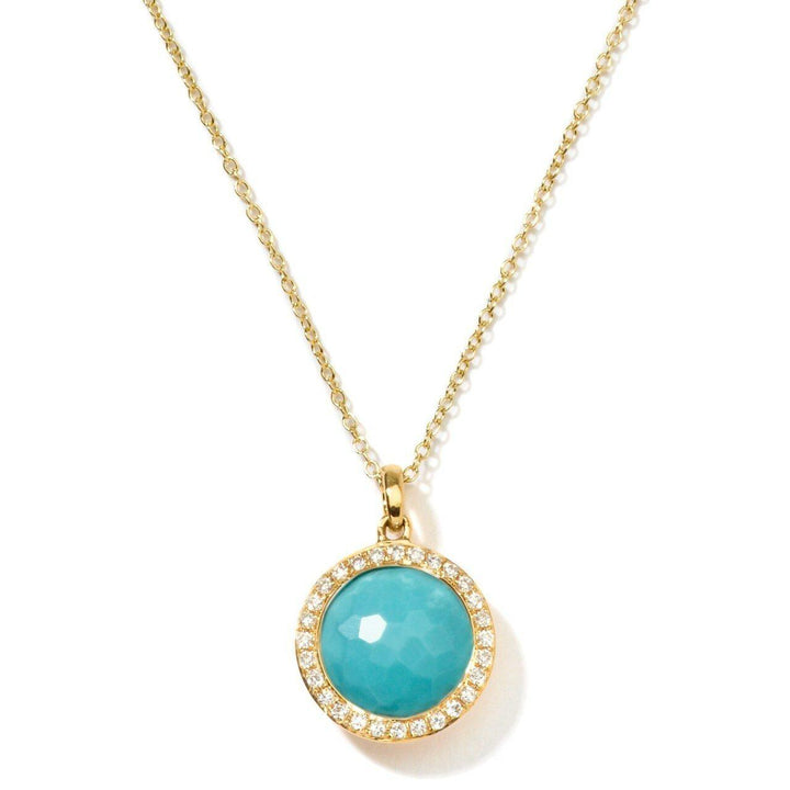 Small Pendant Necklace in 18K Gold with Diamonds - Gunderson's Jewelers