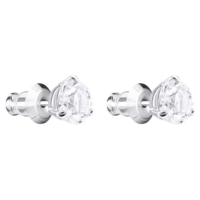 Swarovski solitaire pierced on sale earrings white rhodium plating