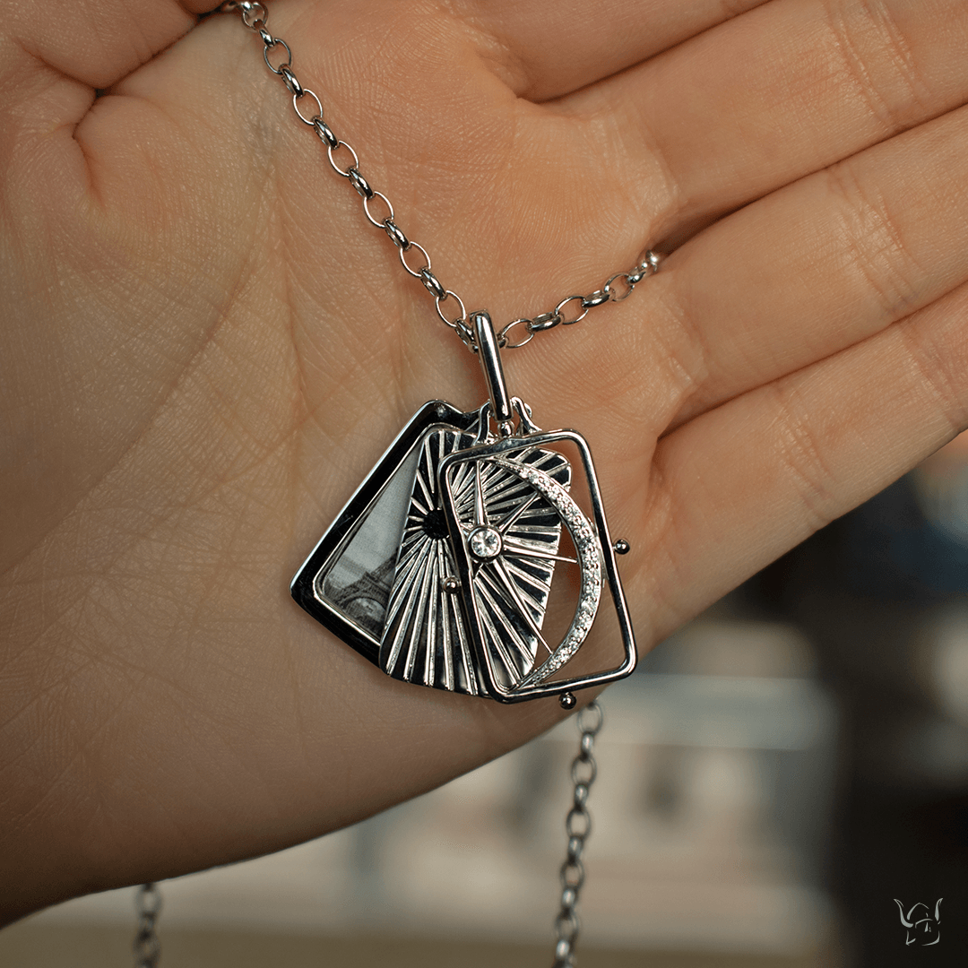Sun, Moon and Stars Gate Locket - Gunderson's Jewelers