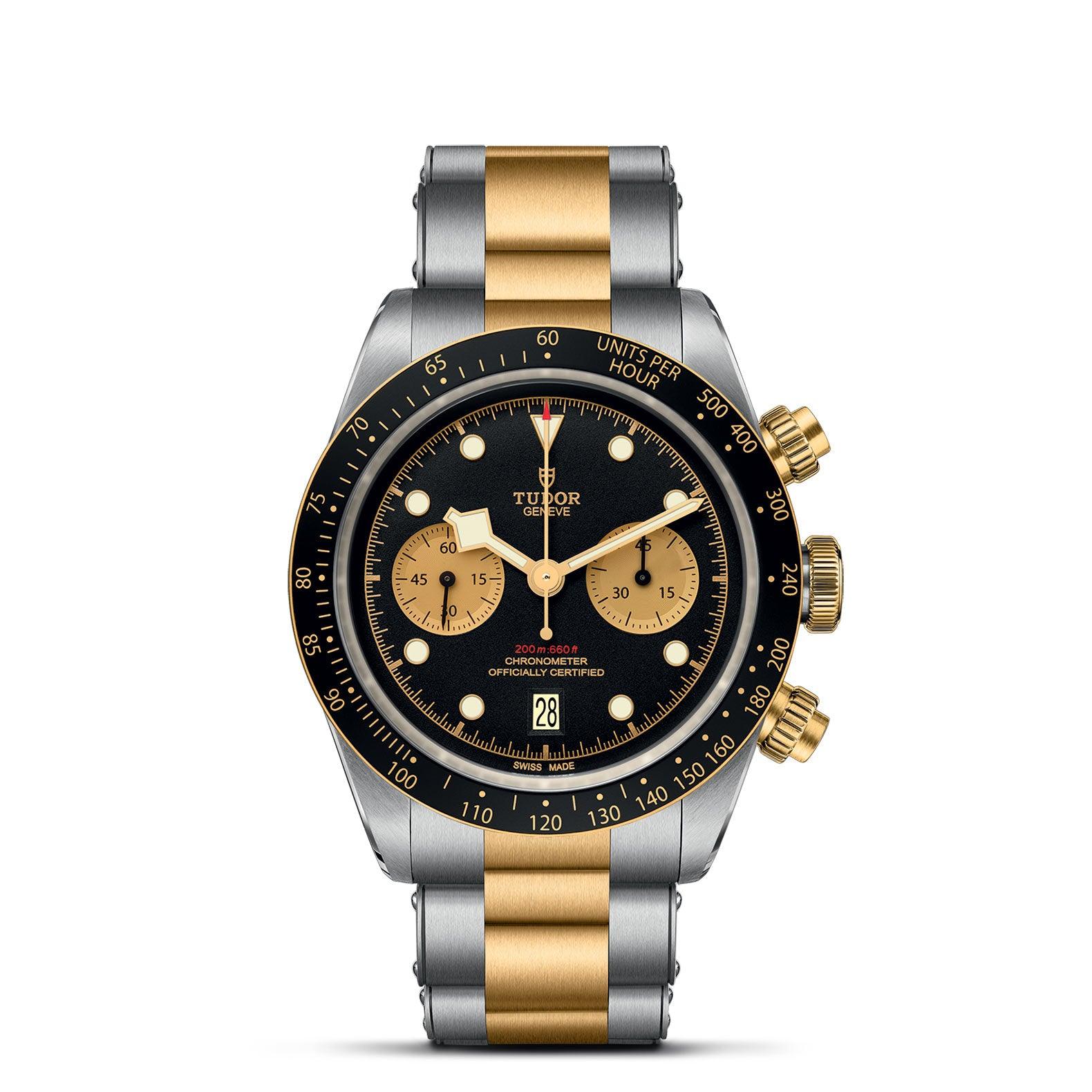TUDOR Black Bay Chrono S&G 41mm Steel and Gold - Gunderson's Jewelers