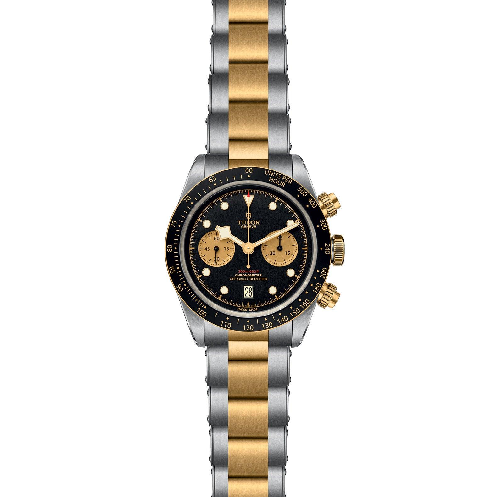 TUDOR Black Bay Chrono S&G 41mm Steel and Gold - Gunderson's Jewelers