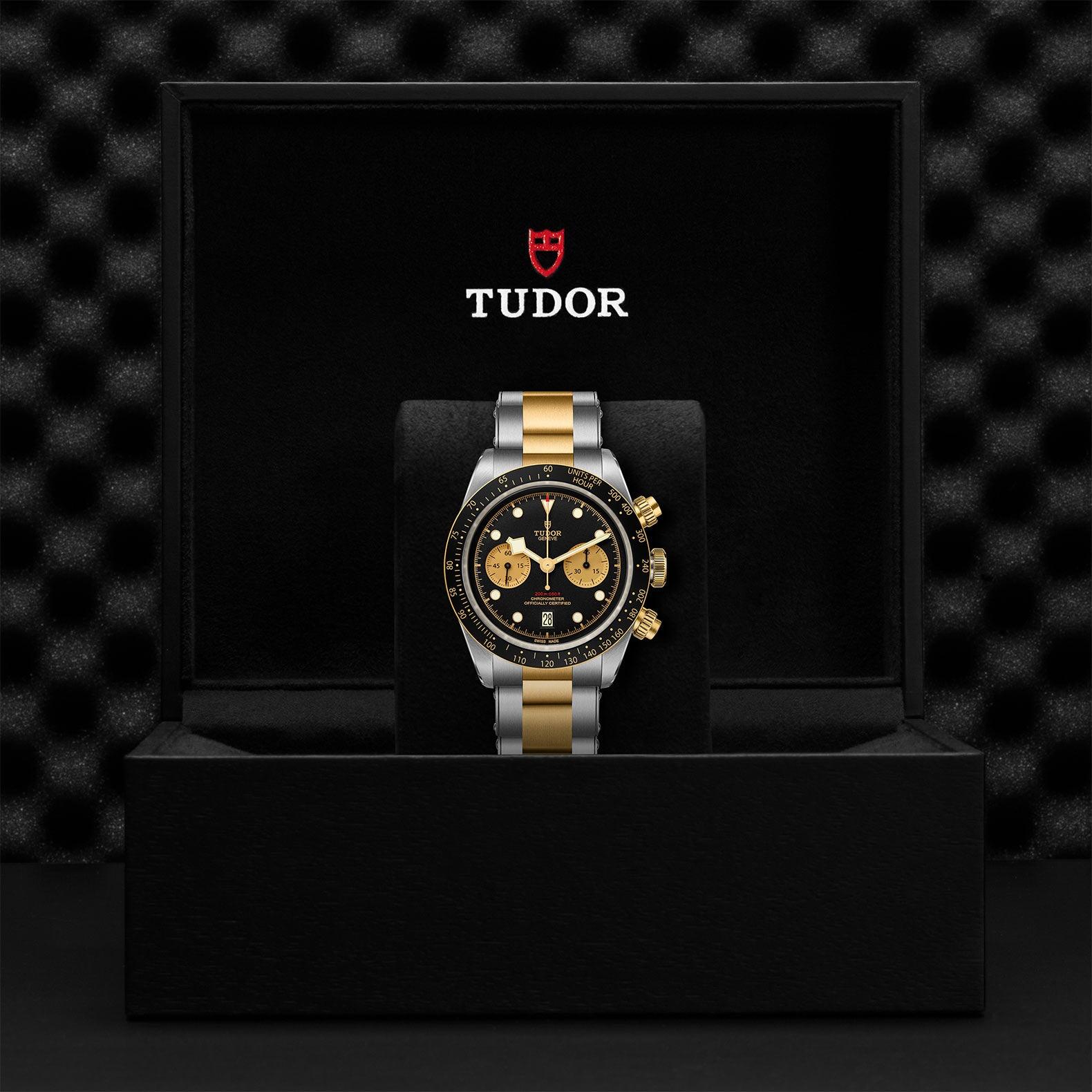 TUDOR Black Bay Chrono S&G 41mm Steel and Gold - Gunderson's Jewelers