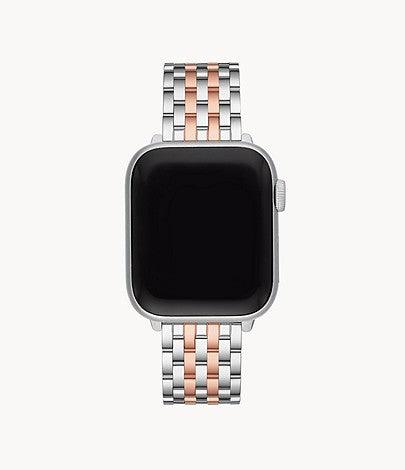 Two-Tone Pink Gold-Plated Bracelet Band for Apple Watch® - Gunderson's Jewelers