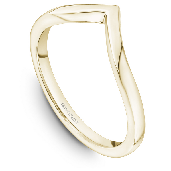14K Gold Chevron Band Ring