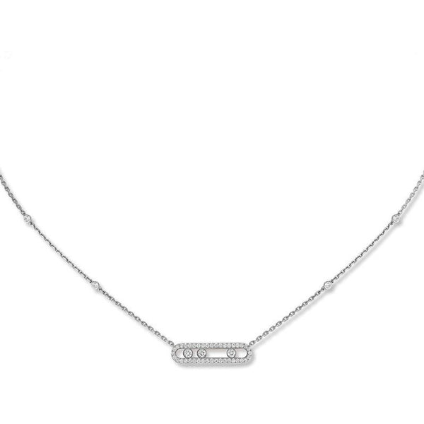 White Gold Diamond Pavé Necklace - Gunderson's Jewelers