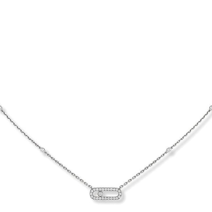 White Gold Diamond Pavé Necklace - Gunderson's Jewelers