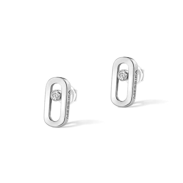 White Gold Diamond Stud Earrings - Gunderson's Jewelers
