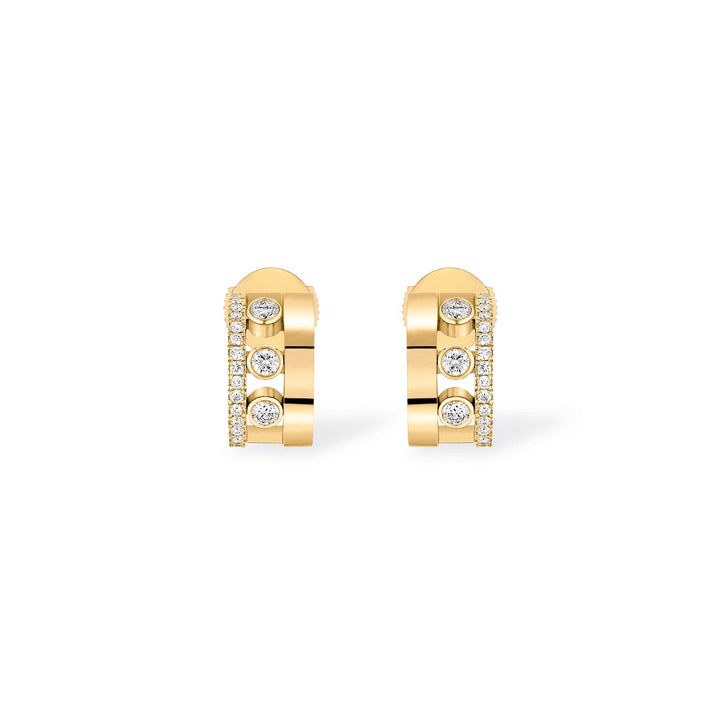 Yellow Gold Diamond Mini Hoop Earrings - Gunderson's Jewelers