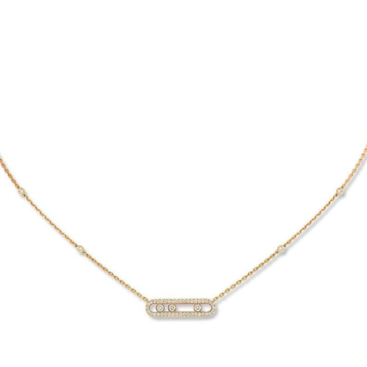 Yellow Gold Diamond Pavé Necklace - Gunderson's Jewelers