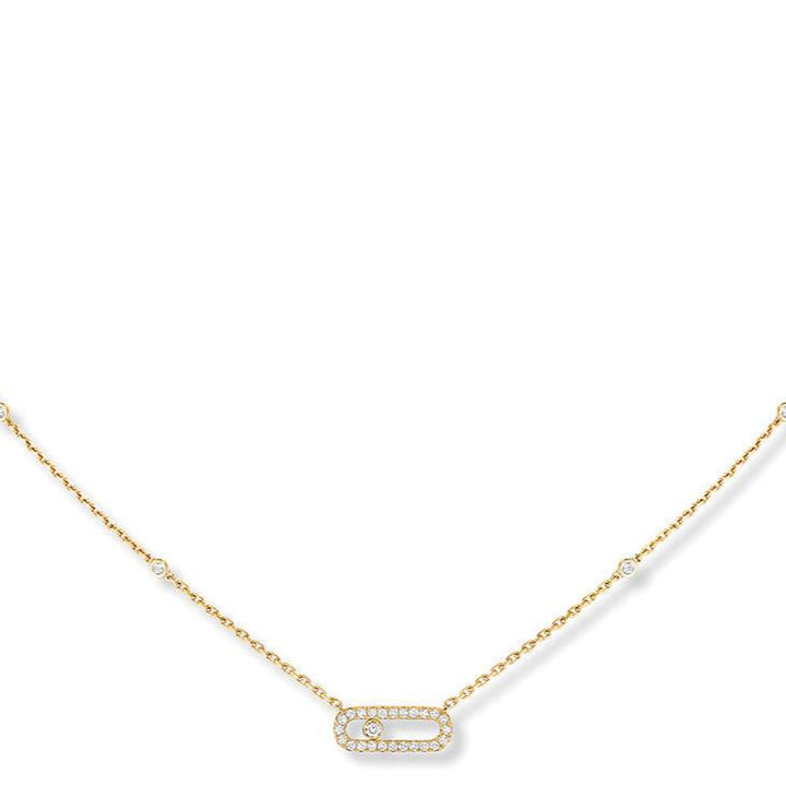 Yellow Gold Diamond Pavé Necklace - Gunderson's Jewelers